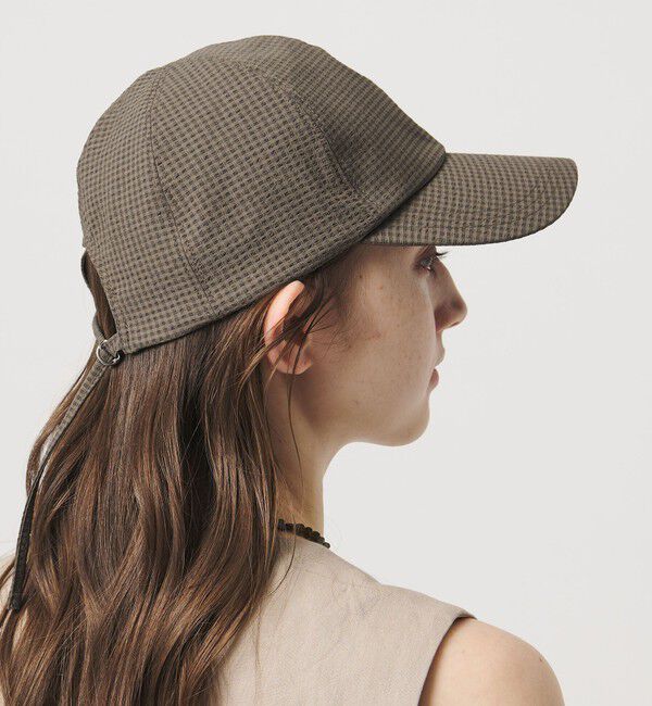 UNITED ARROWS「ギンガムチェック キャップ UV」|キャップ・キャスケット|