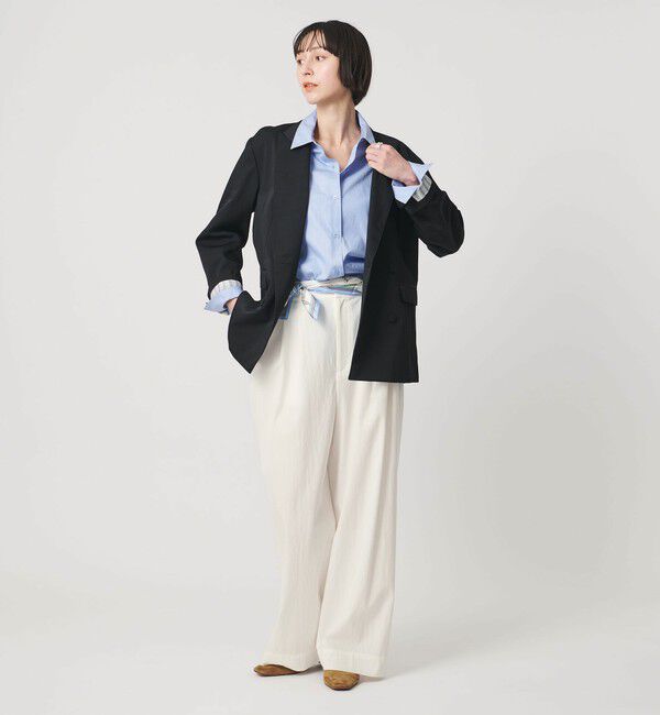 UNITED ARROWS「ツイル ダブルタック イージーパンツ OFF WHITE」|チノ|