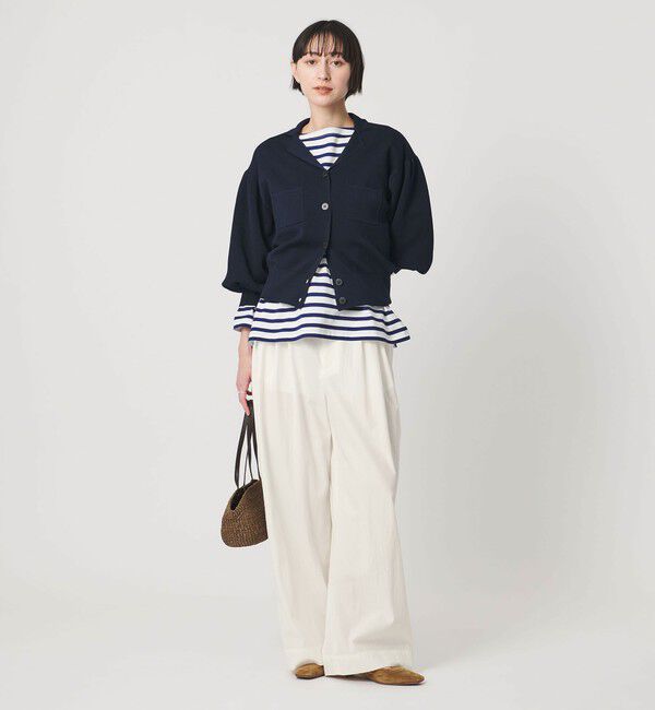 UNITED ARROWS「ツイル ダブルタック イージーパンツ OFF WHITE」|チノ|