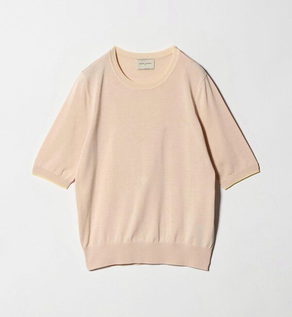 UNITED ARROWS「18G ハーフスリーブ クルーネックニット ‐ウォッシャブル‐」|ニット・セーター|