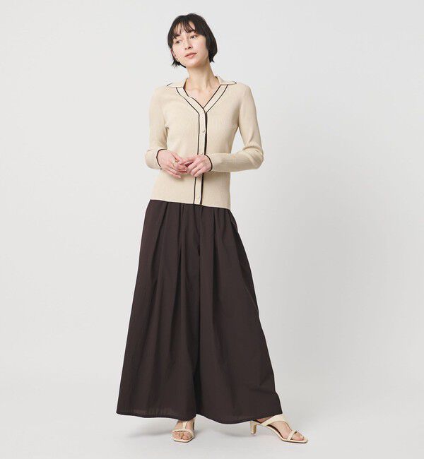 UNITED ARROWS「スキッパー リブカーディガン ‐ウォッシャブル‐」|カーディガン|