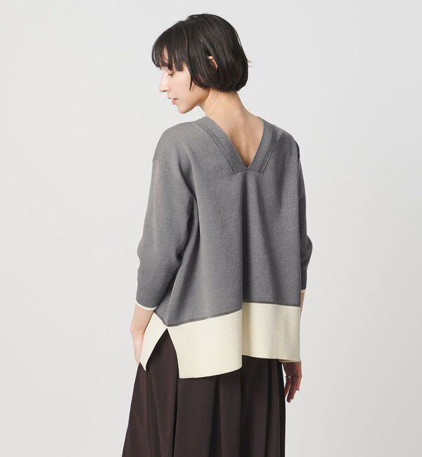 UNITED ARROWS「ミニマル 2WAY ニット ‐ウォッシャブル‐」|ニット・セーター|MD.GRAY