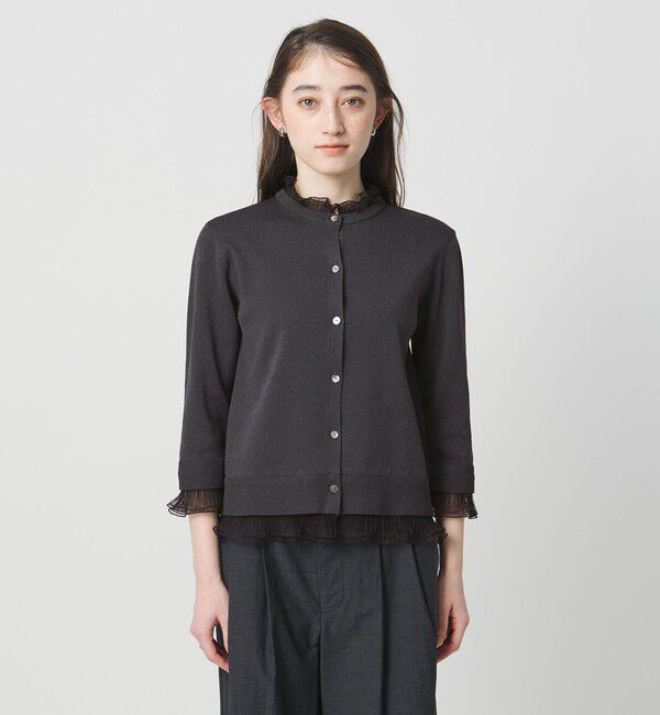 UNITED ARROWS「４WAY チュール フリル カーディガン」|カーディガン|