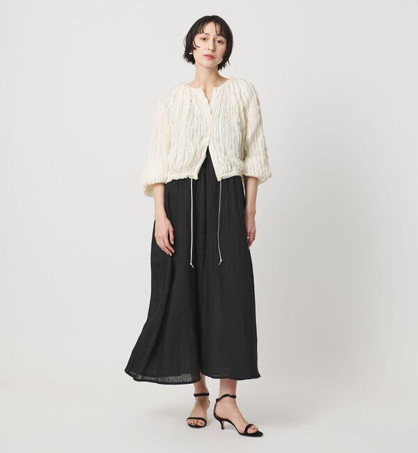 UNITED ARROWS「シャーリング フリル ブラウス」|シャツ・ブラウス|