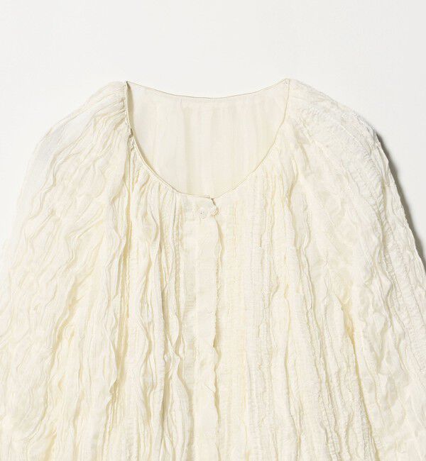 UNITED ARROWS「シャーリング フリル ブラウス」|シャツ・ブラウス|