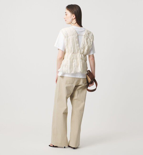 UNITED ARROWS「シャーリング フリル ベスト」|ベスト・ジレ|