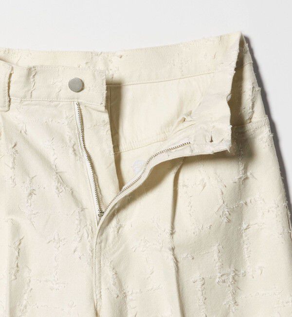 UNITED ARROWS「ジャガード タック ワイドパンツ ‐ウォッシャブル‐」|チノ|