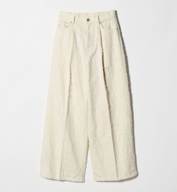 UNITED ARROWS「ジャガード タック ワイドパンツ ‐ウォッシャブル‐」|チノ|