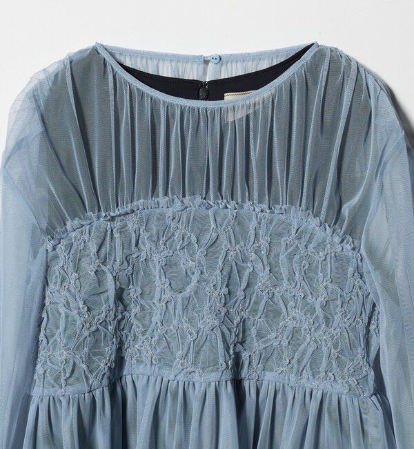 UNITED ARROWS「チュール サテン コンビ ワンピース」|ワンピース|