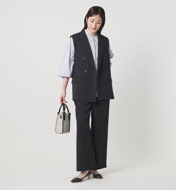 UNITED ARROWS「Drapy ピンストライプ テーラード ミドル ベスト」|ベスト・ジレ|