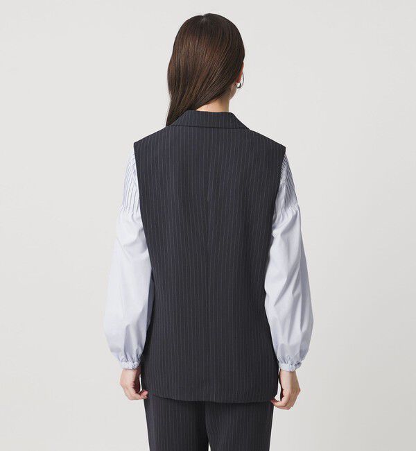 UNITED ARROWS「Drapy ピンストライプ テーラード ミドル ベスト」|ベスト・ジレ|
