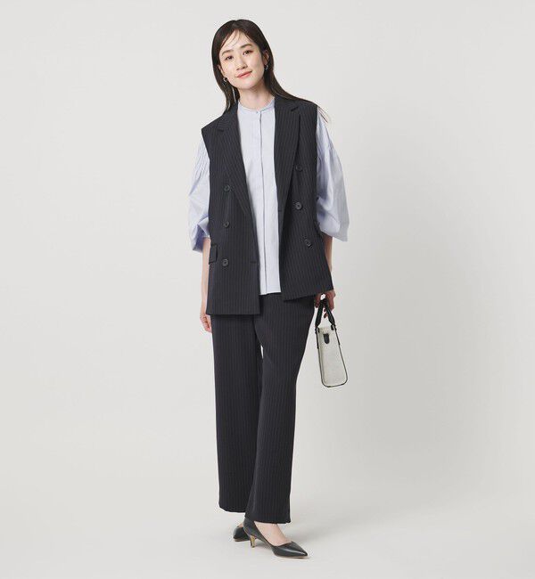 UNITED ARROWS「Drapy ピンストライプ イージーパンツ ‐ウォッシャブル‐」|スラックス|