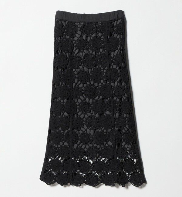 UNITED ARROWS「＜Marilyn Moon＞クロシェ スカート」|Tシャツ・カットソー|BLACK