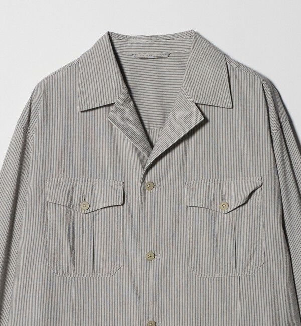 UNITED ARROWS「ギザコットン コードレーン サファリジャケット」|ミリタリージャケット|