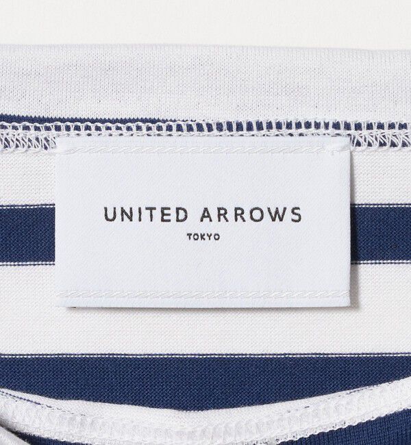 UNITED ARROWS「8分袖 イレギュラー ボーダー カットソー」|Tシャツ・カットソー|