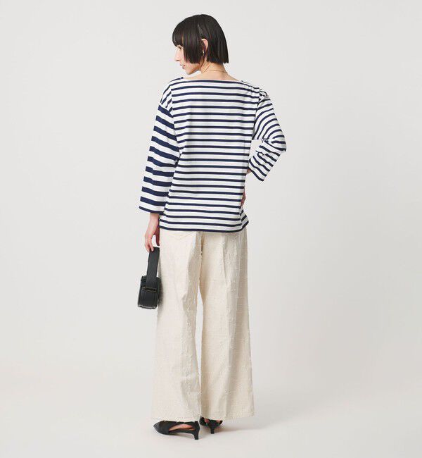 UNITED ARROWS「8分袖 イレギュラー ボーダー カットソー」|Tシャツ・カットソー|