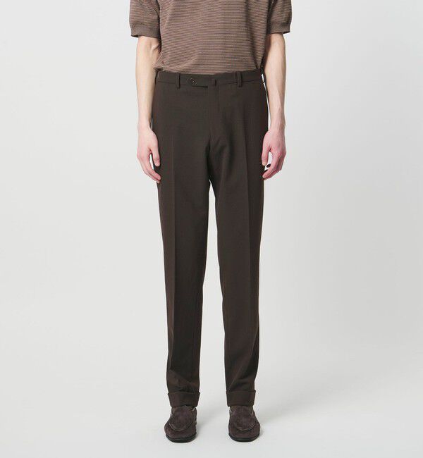 UNITED ARROWS「シアサッカー ノープリーツ スラックス COMFORT EASY‐MODEL ストレッチ」|スラックス|
