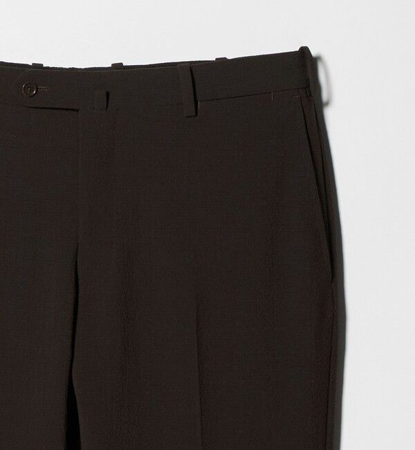 UNITED ARROWS「シアサッカー ノープリーツ スラックス COMFORT EASY‐MODEL ストレッチ」|スラックス|