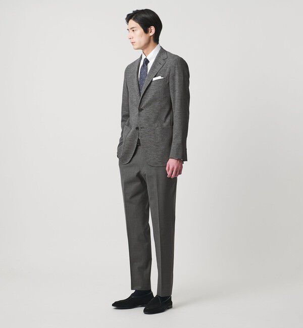 UNITED ARROWS「トロピカル サイドエクステンド ノープリーツ スラックス COMFORT EASY‐MODEL ウォッシャブル タテヨコス」|スラックス|