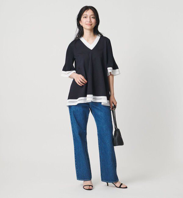 UNITED ARROWS「Vネック ニットチュニック 」|ニット・セーター|