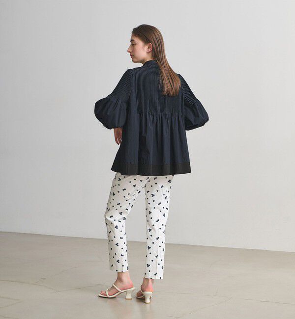 UNITED ARROWS「ピンタック バンドカラー ブラウス」|シャツ・ブラウス|