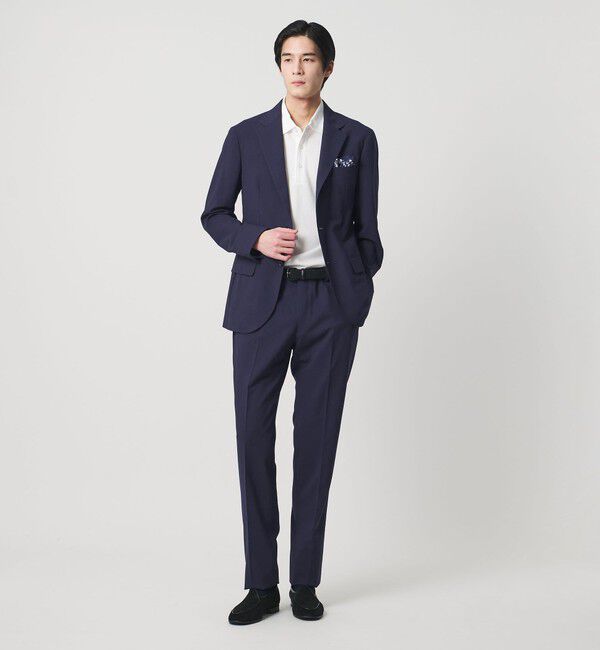 UNITED ARROWS「トロピカル ノープリーツ スラックス COMFORT EASY‐MODEL 2WAYストレッチ 撥水」|スラックス|