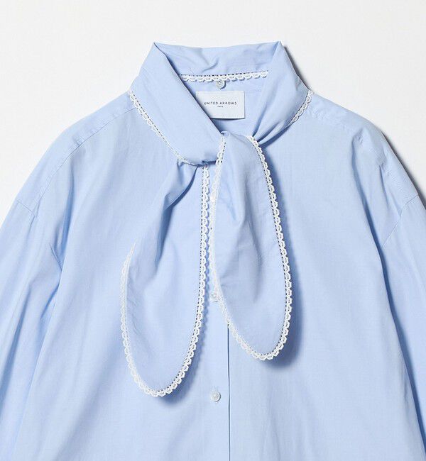UNITED ARROWS「リボン ボウタイ チュニック シャツ」|シャツ・ブラウス|
