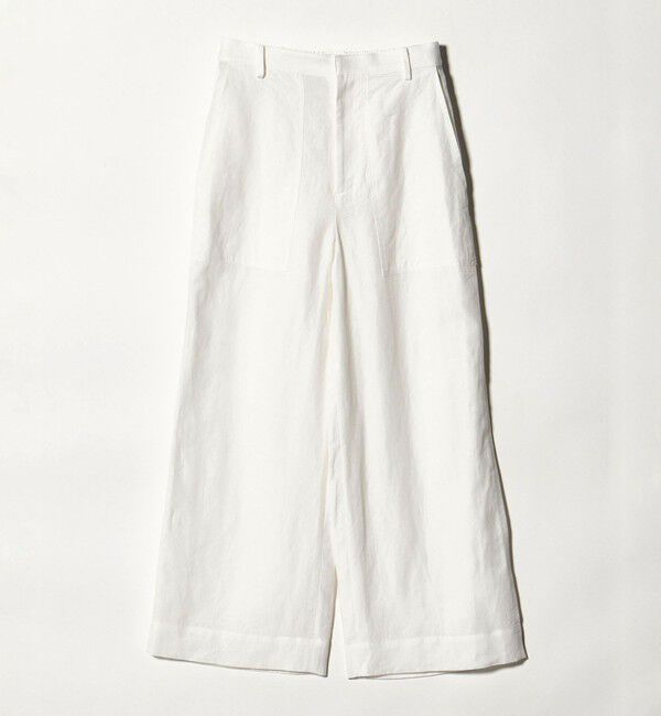 UNITED ARROWS「リネン パッチポケット イージーパンツ WHITE ‐ウォッシャブル‐」|チノ|