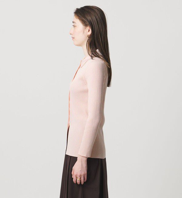 UNITED ARROWS「リブ ポロニット カーディガン ‐ウォッシャブル‐」|カーディガン|