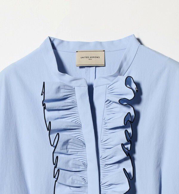 UNITED ARROWS「メロー フリル ワンピース ‐防しわ 吸水速乾 UVカット 遮熱性 接触冷感 ウォッシャブル‐」|ワンピース|