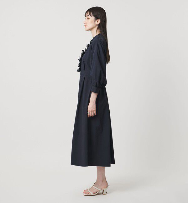 UNITED ARROWS「メロー フリル ワンピース ‐防しわ 吸水速乾 UVカット 遮熱性 接触冷感 ウォッシャブル‐」|ワンピース|