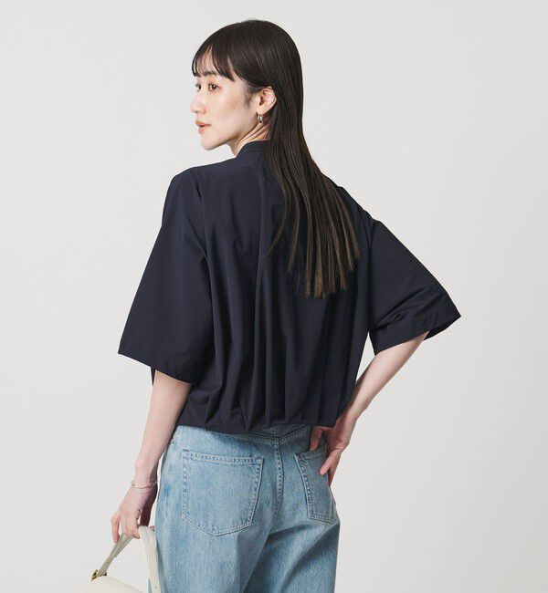 UNITED ARROWS「メロー フリル シャツ ブラウス ‐防しわ 吸水速乾 UVカット 遮熱性 接触冷感 ウォッシャブル‐」|シャツ・ブラウス|