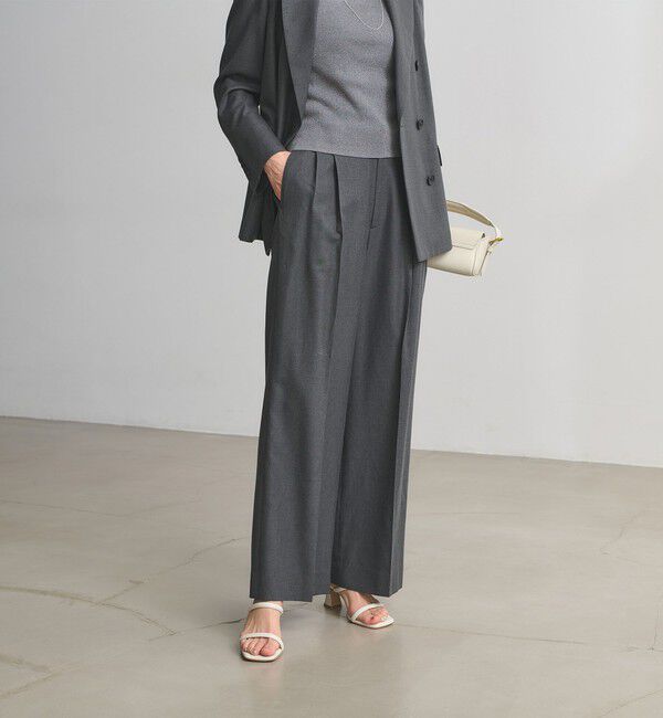 UNITED ARROWS「2タック ストレート ワイド パンツ」|スラックス|