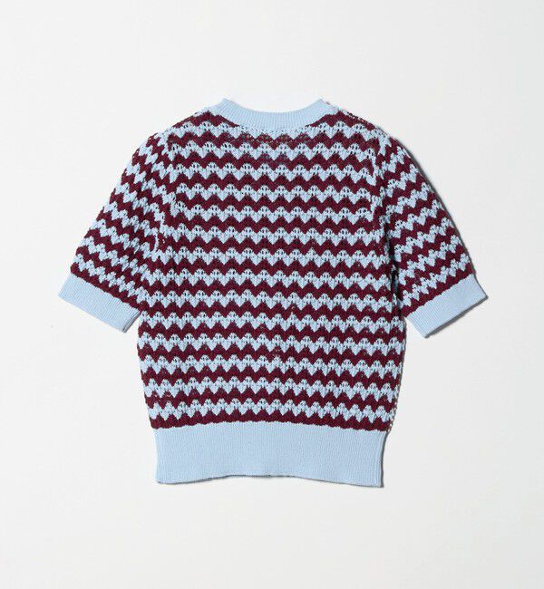 AEWEN MATOPH「＜AEWEN MATOPH＞シェプロンストライプショートスリーブニット ウォッシャブル」|ニット・セーター|