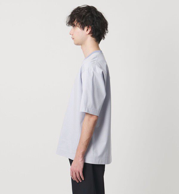 UNITED ARROWS「ポンチボーダー Tシャツ デオドラント 抗菌防臭 接触冷感」|Tシャツ・カットソー|