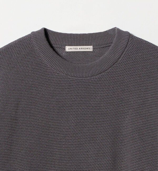 UNITED ARROWS「シャーリーカーン バーズアイ ショートスリーブ クルーネック ニットTシャツ」|ニット・セーター|