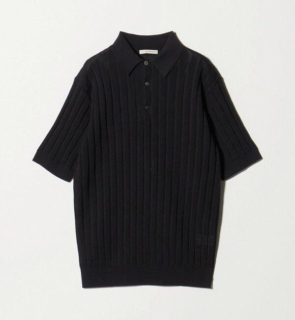 UNITED ARROWS「シャーリーカーン ワイドリブ ニットポロシャツ」|ポロシャツ|