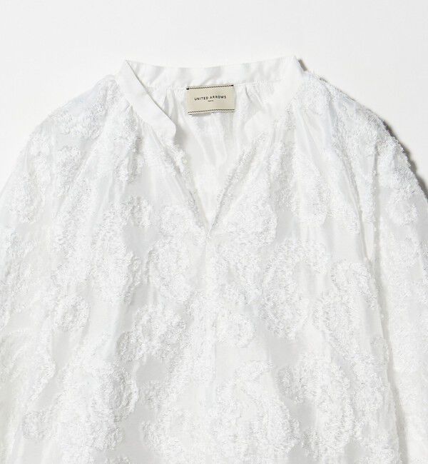 UNITED ARROWS「ラメ カット ジャガード ブラウス ‐ウォッシャブル‐」|シャツ・ブラウス|