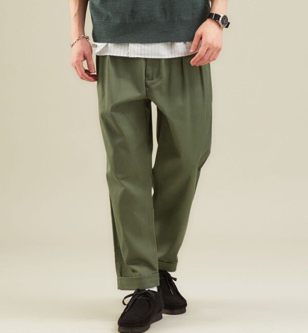 UNITED ARROWS green label relaxing「【別注】【WEB限定】＜3/2 WORKS＞GLR 2プリーツ チノパンツ」|チノ|