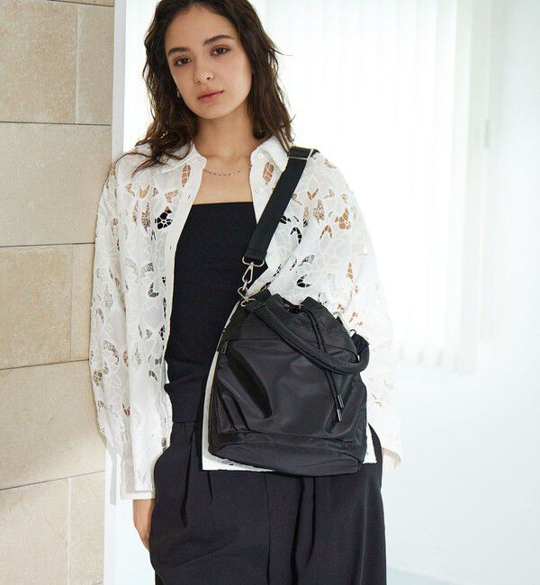 UNITED ARROWS green label relaxing「ハッスイ ポケットドロスト バッグ - はっ水 -」|ショルダー・メッセンジャー|BLACK