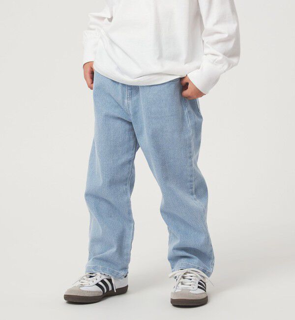 UNITED ARROWS green label relaxing「ストレッチデニム ストレートパンツ / キッズ  100cm-160cm - ストレッチ -」|デニム|