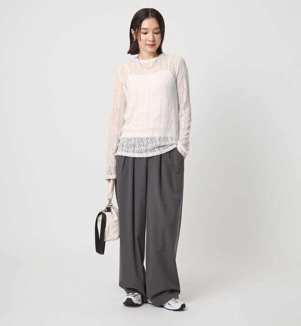 UNITED ARROWS green label relaxing「【WEB限定】＜at ease＞レース プルオーバー カットソー」|Tシャツ・カットソー|