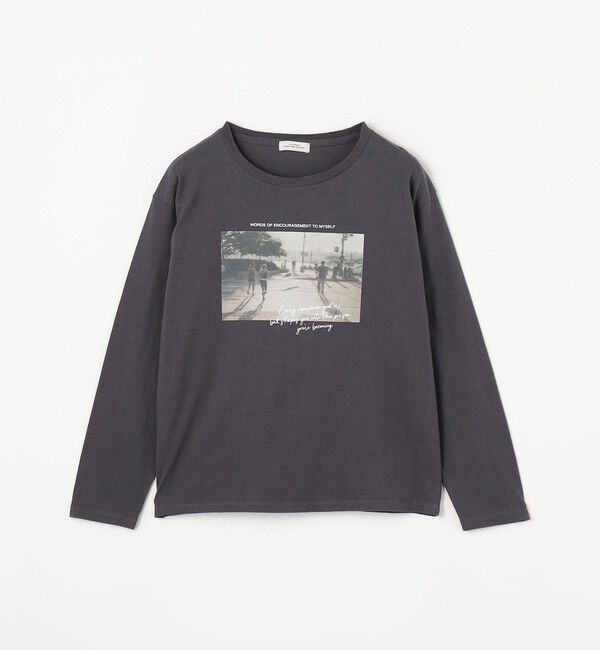 UNITED ARROWS green label relaxing「【WEB限定】＜at ease＞フォトプリント ロングスリーブ Tシャツ」|Tシャツ・カットソー|