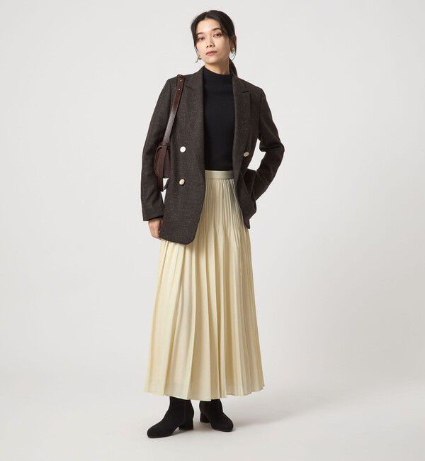 UNITED ARROWS green label relaxing「シアー プリーツ スカート」|フレア|