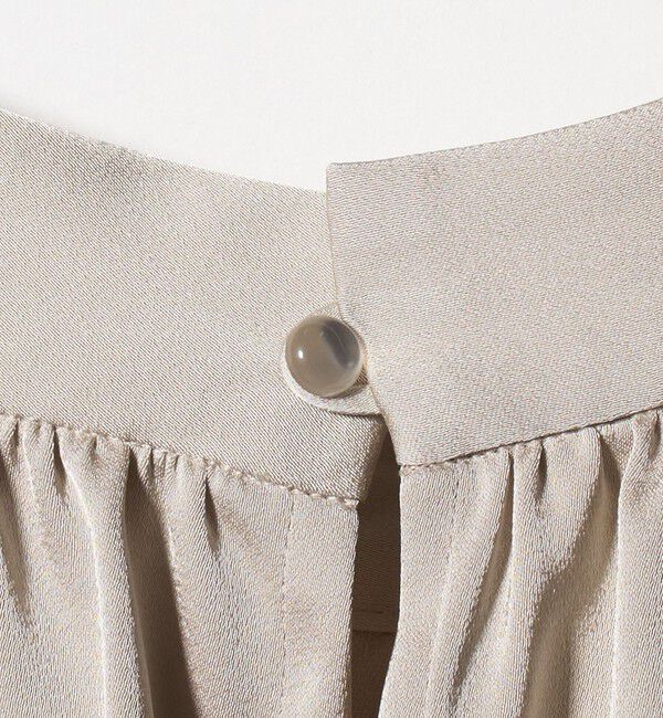 UNITED ARROWS green label relaxing「サテン スタンドネック ギャザー ブラウス」|シャツ・ブラウス|