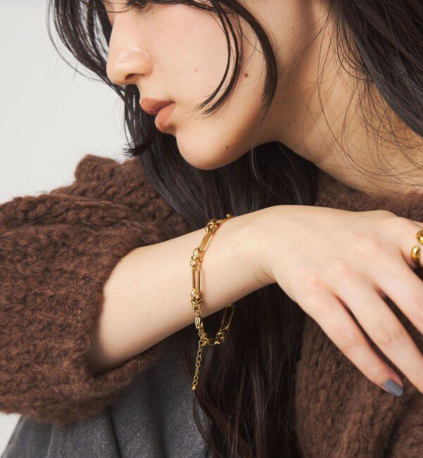 UNITED ARROWS green label relaxing「【WEB限定】デザインチェーン ブレスレット」|ブレスレット・バングル|