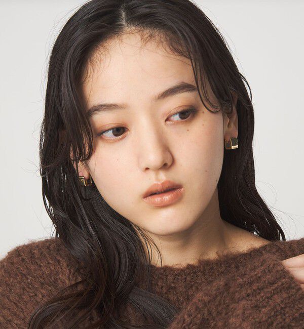 UNITED ARROWS green label relaxing「【WEB限定】スクエアクリップ フープピアス」|ピアス|