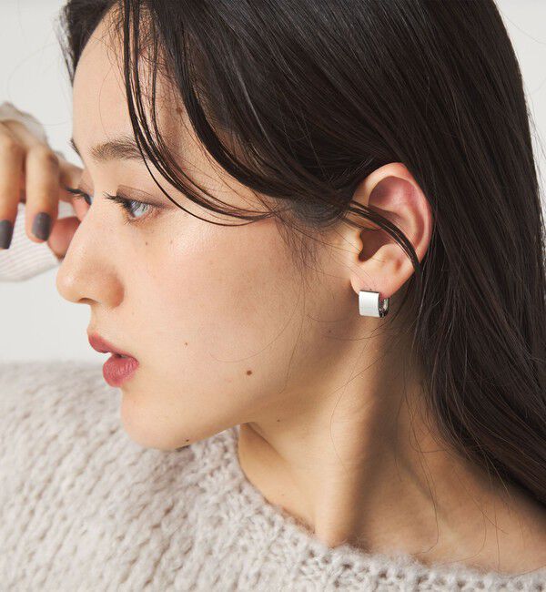 UNITED ARROWS green label relaxing「【WEB限定】スクエアクリップ フープピアス」|ピアス|