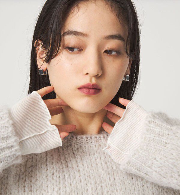 UNITED ARROWS green label relaxing「【WEB限定】スクエアクリップ フープピアス」|ピアス|