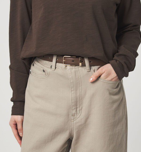 UNITED ARROWS green label relaxing「ステッチ メタルサルカン ベルト 2」|ベルト|DK.BROWN